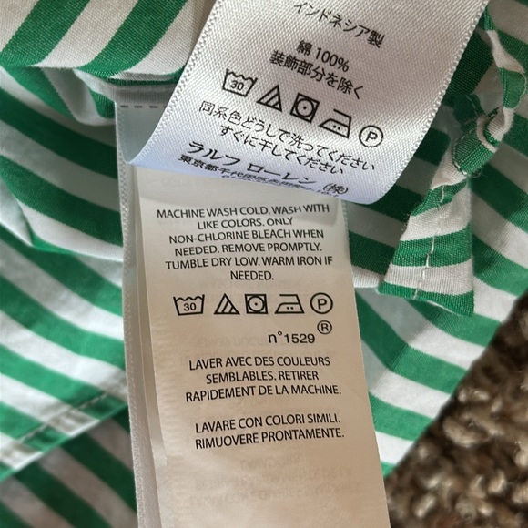 Ralph Lauren green stripe shirt - Picture 6 of 6